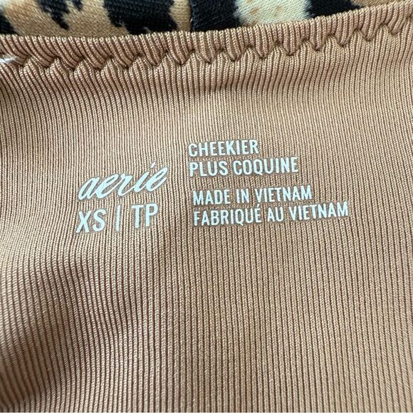 Aerie Women's XS Cheetah Leopard Print Vcut Bikini Bottoms Cheekier - Picture 3 of 4